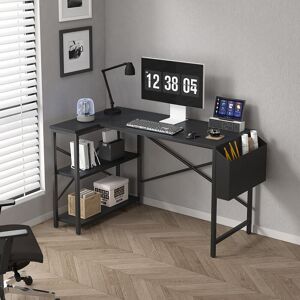 Borough Wharf Abiegail L-Shaped Computer Desk Black 74" H x 120" W x 75" D Borough Wharf Abiegail L-Shaped Computer Desk Black 74" H x 120" W x 75" D