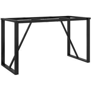 Borough Wharf Galatia Dining Table Legs O-Frame Steel Black 73cm H x 120cm W x 60cm D Borough Wharf Galatia Dining Table Legs O-Frame Steel Black 73cm H x 120cm W x 60cm D