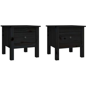 Latitude Run Kishawn 2 Piece Side Table Black 39cm H X 40cm W X 40cm D Latitude Run Kishawn 2 Piece Side Table Black 39cm H X 40cm W X 40cm D