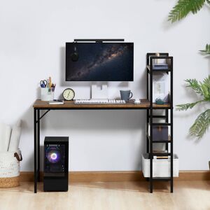 Borough Wharf Yaraghi 120cm W Rectangle Computer Desk Dark Wood 117cm H X 120cm W X 64cm D Borough Wharf Yaraghi 120cm W Rectangle Computer Desk Dark Wood 117cm H X 120cm W X 64cm D