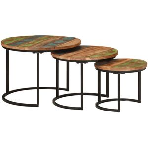 Borough Wharf Shae Nest Of Tables Reclaimed Wood 40cm H X 55cm W Borough Wharf Shae Nest Of Tables Reclaimed Wood 40cm H X 55cm W