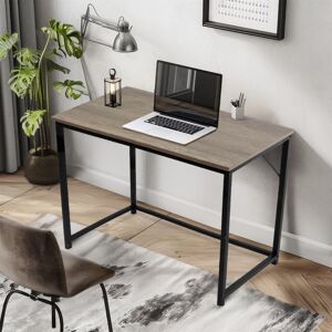 17 Stories Computer Desk Office Work Rustic Wooden Grain Finish Rectangle Oira Grey/Black 76cm H x 100cm W x 50cm D 17 Stories Computer Desk Office Work Rustic Wooden Grain Finish Rectangle Oira Grey/Black 76cm H x 100cm W x 50cm D