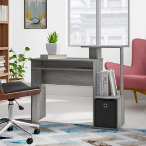 Zipcode Design Bettyann Multipurpose Home Office Computer Writing Desk w/ Storage Bin French Oak 86.6cm H X 100.1cm W X 39.9cm D Zipcode Design Bettyann Multipurpose Home Office Computer Writing Desk w/ Storage Bin French Oak 86.6cm H X 100.1cm W X 39.9cm D