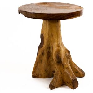 Alpen Home Burruss Side Table Brown 58cm H X 50cm W X 50cm D Alpen Home Burruss Side Table Brown 58cm H X 50cm W X 50cm D