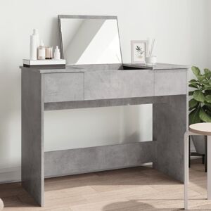17 Stories Peysley Dressing Table with Mirror Concrete Grey 76cm H X 100cm W X 45cm D 17 Stories Peysley Dressing Table with Mirror Concrete Grey 76cm H X 100cm W X 45cm D