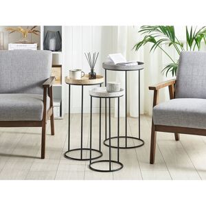 Ebern Designs Ferlin 3 Piece Nest of Tables White;Grey;Yellow 69cm H X 36cm W X 36cm D Ebern Designs Ferlin 3 Piece Nest of Tables White;Grey;Yellow 69cm H X 36cm W X 36cm D