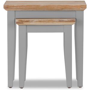 Fernleaf Doria 2 Piece Nest of Tables Dove Grey 50cm H x 50cm W Fernleaf Doria 2 Piece Nest of Tables Dove Grey 50cm H x 50cm W