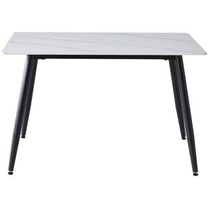 George Oliver 120cm Modern 4 Seater Rectangle Shape Top Kitchen & Dining Room Table Gloss White George Oliver 120cm Modern 4 Seater Rectangle Shape Top Kitchen & Dining Room Table Gloss White