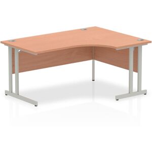 Inbox Zero Impulse 160 Cm W L-Shape Computer Desk Silver/Beech 73cm H X 160cm W X 120cm D Inbox Zero Impulse 160 Cm W L-Shape Computer Desk Silver/Beech 73cm H X 160cm W X 120cm D