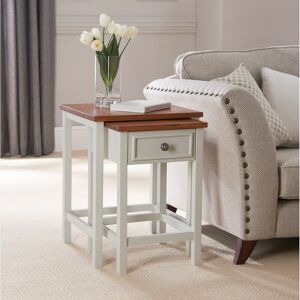 August Grove Giovanny 2-piece Nesting Tables with Drawer Brown 56.5cm H X 44cm W X 40cm D August Grove Giovanny 2-piece Nesting Tables with Drawer Brown 56.5cm H X 44cm W X 40cm D