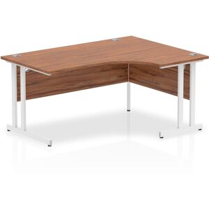 Inbox Zero Impulse 160 Cm W L-Shape Computer Desk Walnut/White 73cm H X 160cm W X 120cm D Inbox Zero Impulse 160 Cm W L-Shape Computer Desk Walnut/White 73cm H X 160cm W X 120cm D