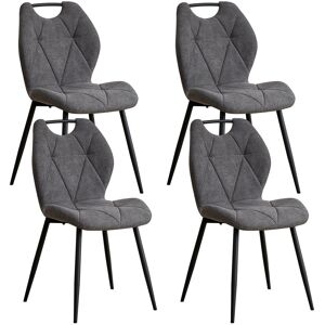 Brayden Studio Dining Chairs - Contemporary Dining Chair - Comfortable Velvet Dining Chair - Metal Legs Grey 86cm H X 48cm W X 46cm D Brayden Studio Dining Chairs - Contemporary Dining Chair - Comfortable Velvet Dining Chair - Metal Legs Grey 86cm H X 48cm W X 46cm D