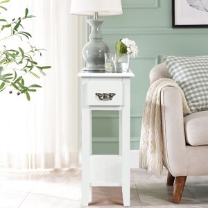 Three Posts Avon Side Table with Storage White 60.5cm H X 60cm W X 25cm D Three Posts Avon Side Table with Storage White 60.5cm H X 60cm W X 25cm D