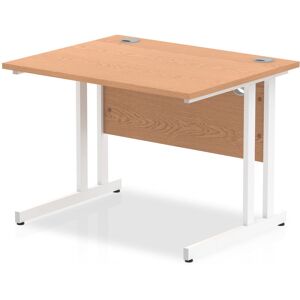 Inbox Zero Ladajah Commercial Use Rectangular Computer Desk White/Oak 73cm H x 100cm W x 80cm D Inbox Zero Ladajah Commercial Use Rectangular Computer Desk White/Oak 73cm H x 100cm W x 80cm D