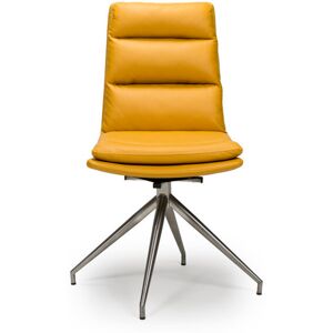 Latitude Run Tarboro Dining Chair Ochre/Brushed Steel 92cm H X 44cm W X 41cm D Latitude Run Tarboro Dining Chair Ochre/Brushed Steel 92cm H X 44cm W X 41cm D