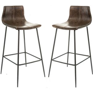 Borough Wharf Encinas 75cm Bar Stool Brown 96cm H X 39cm W X 46cm D Borough Wharf Encinas 75cm Bar Stool Brown 96cm H X 39cm W X 46cm D