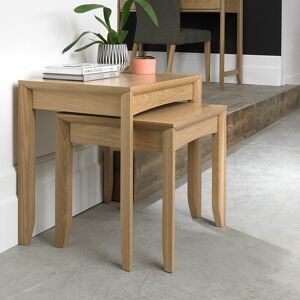 August Grove Izzie 2 Piece Nest Of Tables Oak/Oak 54cm H X 55cm W X 42cm D August Grove Izzie 2 Piece Nest Of Tables Oak/Oak 54cm H X 55cm W X 42cm D