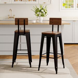 Rio Anestassia 76.5cm Counter Stool with Metal Frame Brown 106.5cm H X 43cm W X 43cm D Rio Anestassia 76.5cm Counter Stool with Metal Frame Brown 106.5cm H X 43cm W X 43cm D