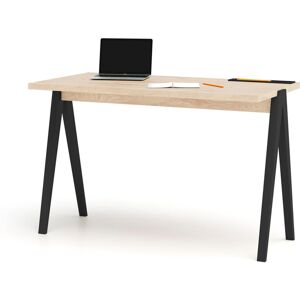 Corrigan Studio Dikili 120Cm W Rectangular Writing Desk Light Oak/Black 75cm H X 120cm W X 60cm D Corrigan Studio Dikili 120Cm W Rectangular Writing Desk Light Oak/Black 75cm H X 120cm W X 60cm D