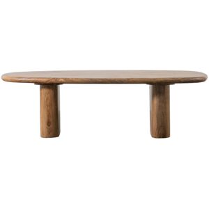 Gallery Direct Solid Wood Block Coffee Table Dark Wood 40cm H X 135cm W X 60cm D Gallery Direct Solid Wood Block Coffee Table Dark Wood 40cm H X 135cm W X 60cm D