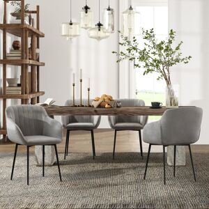 Corrigan Studio Ohio Modern Upholstered Dining Chairs with Metal Legs Velvet Light Grey 82cm H X 57cm W X 57.5cm D Corrigan Studio Ohio Modern Upholstered Dining Chairs with Metal Legs Velvet Light Grey 82cm H X 57cm W X 57.5cm D