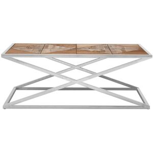 Ebern Designs Decarri Cross Legs Coffee Table Natural 45cm H X 120cm W X 65cm D Ebern Designs Decarri Cross Legs Coffee Table Natural 45cm H X 120cm W X 65cm D