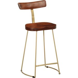 Rio Brahn Counter Stool with Metal Frame Gold 88cm H X 49cm W X 43cm D Rio Brahn Counter Stool with Metal Frame Gold 88cm H X 49cm W X 43cm D