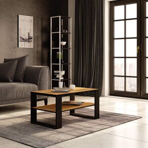 17 Stories Shaian Four Leg Coffee Table with Storage Black;Brown Wood 45cm H X 53cm W X 92cm D 17 Stories Shaian Four Leg Coffee Table with Storage Black;Brown Wood 45cm H X 53cm W X 92cm D