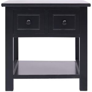 August Grove Mackey Side Table with Storage Black 40cm H X 40cm W X 40cm D August Grove Mackey Side Table with Storage Black 40cm H X 40cm W X 40cm D