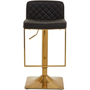 Borough Wharf Ainoriitta Height Adjustable Bar Stool Black/Gold 40cm W X 45cm D Borough Wharf Ainoriitta Height Adjustable Bar Stool Black/Gold 40cm W X 45cm D