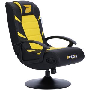 Brayden Studio BraZen Pride 2.1 Bluetooth Surround Sound Gaming Chair - Pledger Black/Yellow 92cm H X 54cm W X 46cm D Brayden Studio BraZen Pride 2.1 Bluetooth Surround Sound Gaming Chair - Pledger Black/Yellow 92cm H X 54cm W X 46cm D