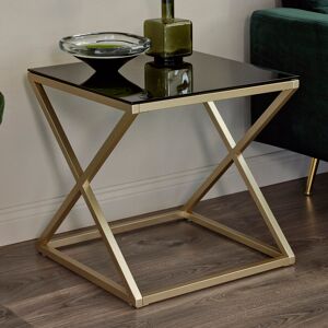 Fairmont Park Hematite By Side Black Glass/Gold 50cm H X 50cm W X 50cm D Fairmont Park Hematite By Side Black Glass/Gold 50cm H X 50cm W X 50cm D