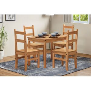Brambly Cottage Bridewell 4 - Person Pine Solid Wood Dining Set Antique Wax/Antique Wax 4 Brambly Cottage Bridewell 4 - Person Pine Solid Wood Dining Set Antique Wax/Antique Wax 4