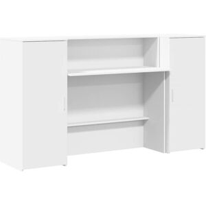 Latitude Run Reception Desk Concrete Grey 180X50x103.5 Cm Engineered Wood White 103.5cm H x 180cm W x 50cm D Latitude Run Reception Desk Concrete Grey 180X50x103.5 Cm Engineered Wood White 103.5cm H x 180cm W x 50cm D