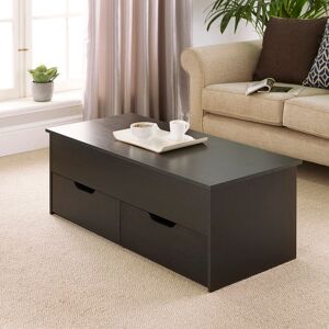 Ebern Designs Teremba Lift Top Block Coffee Table with 2 Drawer Storage Black 40cm H X 105cm W Ebern Designs Teremba Lift Top Block Coffee Table with 2 Drawer Storage Black 40cm H X 105cm W