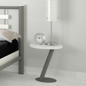 Brayden Studio Hatten Side Table Grey/White 46cm H X 40cm W X 40cm D Brayden Studio Hatten Side Table Grey/White 46cm H X 40cm W X 40cm D