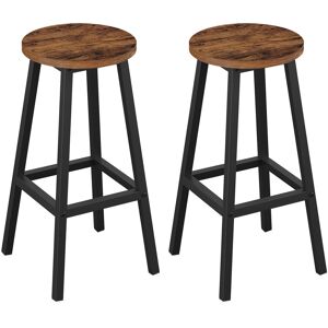 17 Stories Talayia Counter Stool with Metal Frame Vintage Brown/Black 64.5cm H X 30.5cm W X 30.5cm D 17 Stories Talayia Counter Stool with Metal Frame Vintage Brown/Black 64.5cm H X 30.5cm W X 30.5cm D