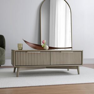 Fjørde & Co Monza - Coffee Table With Fluted Drawers Grey 40cm H X 110cm W X 50cm D Fjørde & Co Monza - Coffee Table With Fluted Drawers Grey 40cm H X 110cm W X 50cm D