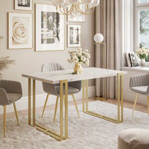 Canora Grey Allyx Rectangular 260Cm L Dining Table White H76 x L140 x W80cm Canora Grey Allyx Rectangular 260Cm L Dining Table White H76 x L140 x W80cm