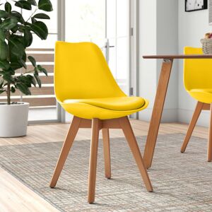 Zipcode Design Saige Dining Chair Yellow 81.5cm H X 48.5cm W X 55.5cm D Zipcode Design Saige Dining Chair Yellow 81.5cm H X 48.5cm W X 55.5cm D