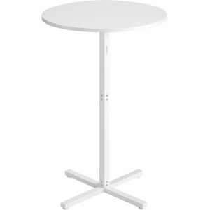 17 Stories Bar Table, High Dining Table, Metal Frame, 60 X 60 X 104.5 Cm, Easy To Assemble, With Cross Base, For 2-3 People, Modern, Ebony Black Snow White 17 Stories Bar Table, High Dining Table, Metal Frame, 60 X 60 X 104.5 Cm, Easy To Assemble, With Cross Base, For 2-3 People, Modern, Ebony Black Snow White