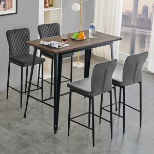 Rio Belony Velvet Modern Upholstered Armless Bar Stool Grey 104cm H X 39.5cm W X 47cm D Rio Belony Velvet Modern Upholstered Armless Bar Stool Grey 104cm H X 39.5cm W X 47cm D