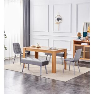 17 Stories Sarilyn 6 - Person Dining Set Oak 75" H x 117" L x 77" W 17 Stories Sarilyn 6 - Person Dining Set Oak 75" H x 117" L x 77" W
