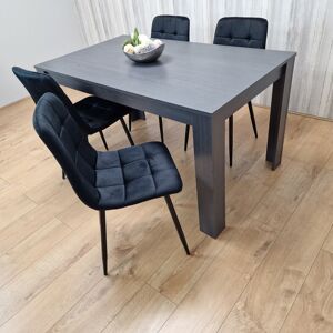 17 Stories Mikayil 4 - Person Dining Set Dark Grey 75cm H x 140cm L x 80cm W 17 Stories Mikayil 4 - Person Dining Set Dark Grey 75cm H x 140cm L x 80cm W