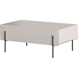 Corrigan Studio Otterburn 4 Legs Coffee Table with Storage Cashmere/Black/White Marble 40cm H X 100cm W X 60cm D Corrigan Studio Otterburn 4 Legs Coffee Table with Storage Cashmere/Black/White Marble 40cm H X 100cm W X 60cm D