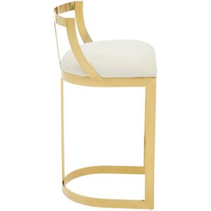 Canora Grey Azalea Ivory Velvet Bar Stool Ivory 85cm H X 42cm W X 46cm D Canora Grey Azalea Ivory Velvet Bar Stool Ivory 85cm H X 42cm W X 46cm D