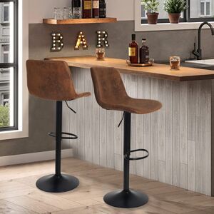 Borough Wharf Wardsboro Swivel Adjustable Height Stool Brown 46.5cm W X 40cm D Borough Wharf Wardsboro Swivel Adjustable Height Stool Brown 46.5cm W X 40cm D