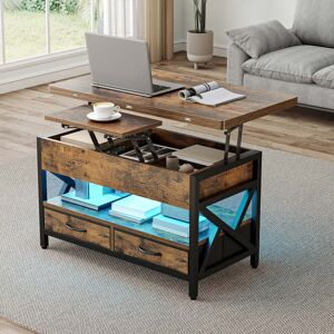 Borough Wharf Lift Top Extendable Coffee Table with Storage Brown/Black 51.5cm H X 90cm W X 50cm D Borough Wharf Lift Top Extendable Coffee Table with Storage Brown/Black 51.5cm H X 90cm W X 50cm D