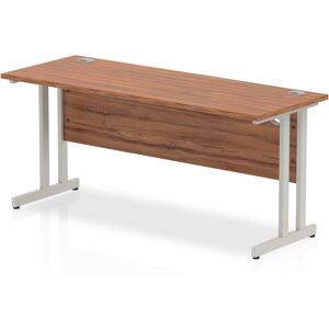 Inbox Zero Impulse 180 Cm W Rectangular Computer Desk Silver/Dark Brown 73cm H x 160cm W x 60cm D Inbox Zero Impulse 180 Cm W Rectangular Computer Desk Silver/Dark Brown 73cm H x 160cm W x 60cm D