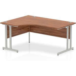 Inbox Zero Impulse 180 Cm W L-Shape Computer Desk Walnut/Silver 73cm H x 160cm W x 120cm D Inbox Zero Impulse 180 Cm W L-Shape Computer Desk Walnut/Silver 73cm H x 160cm W x 120cm D